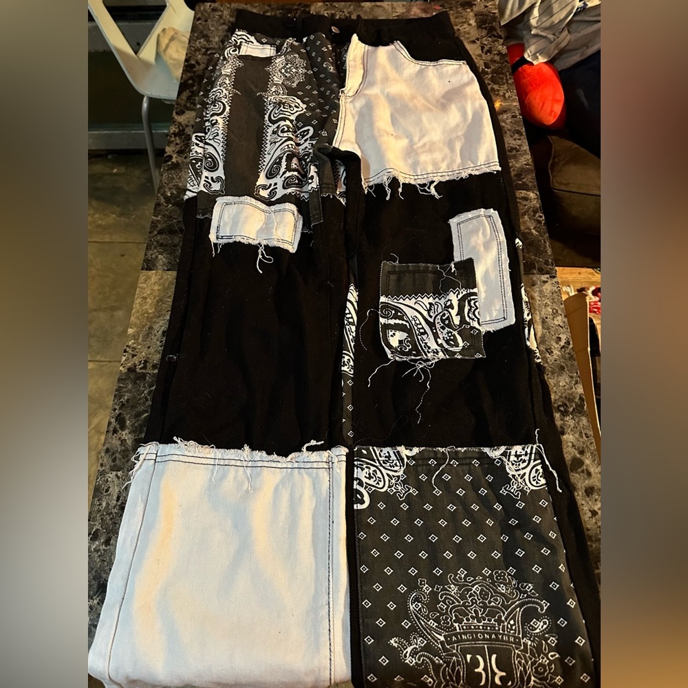Bandana patchwork jeans - Picture 2 of 4